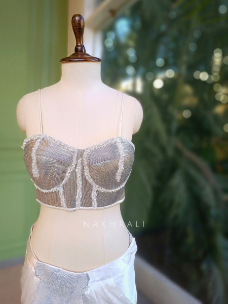 Ivory Arc Drape Saree Set