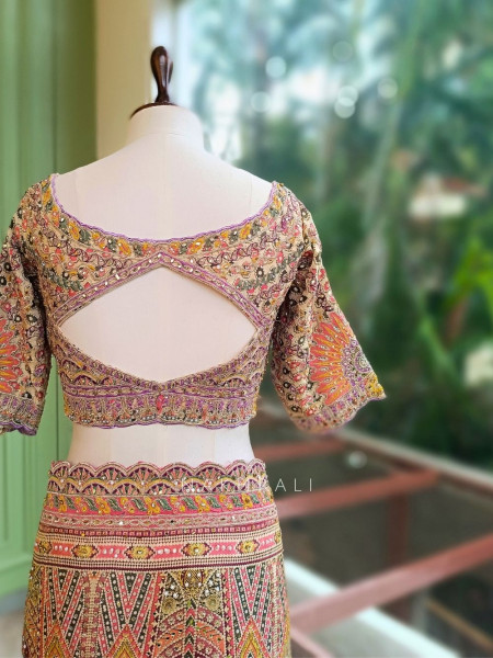 Dharitri Multicolor Printed Saree with Sequin Embroidery