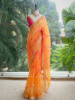 Noor Mustard Leheriya Saree with Gota Patti Work