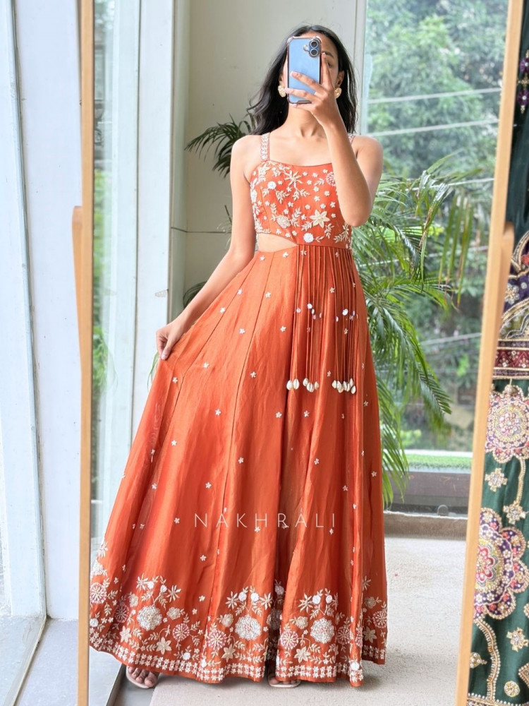 Image of Ziba Terracotta Kaudi Rust Jumpsuit