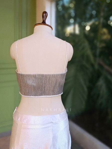 Ivory Arc Drape Saree Set