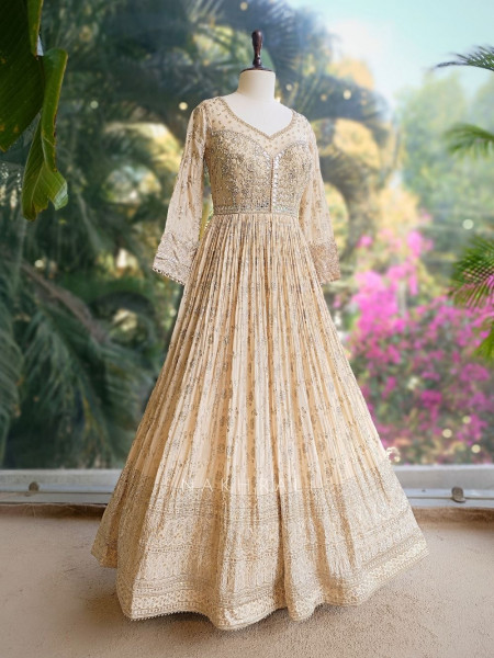 Ivora Cream Anarkali Set