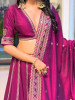 Medallion Magenta Art Silk Lehenga Set