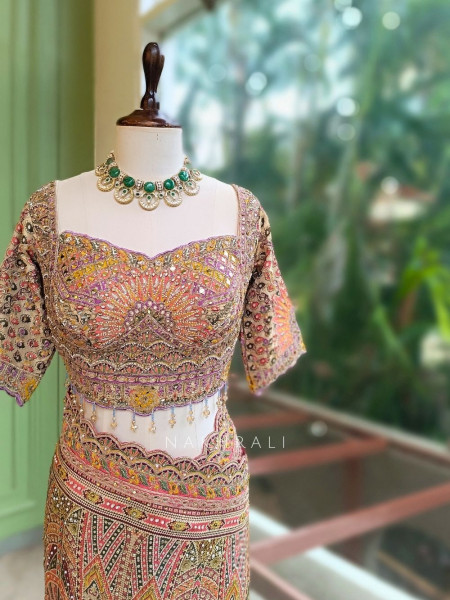 Dharitri Multicolor Printed Saree with Sequin Embroidery