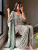 Nayra Sea Green Suit Set with Cut Dana &amp; Bead Work