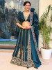 Medallion Green Art Silk Lehenga Set