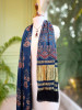 Aurelia Blue Modal Silk Dupatta with Ajrakh Print