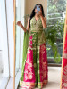 Urban Green Banarasi Silk Brocade Indo-Western Palazzo