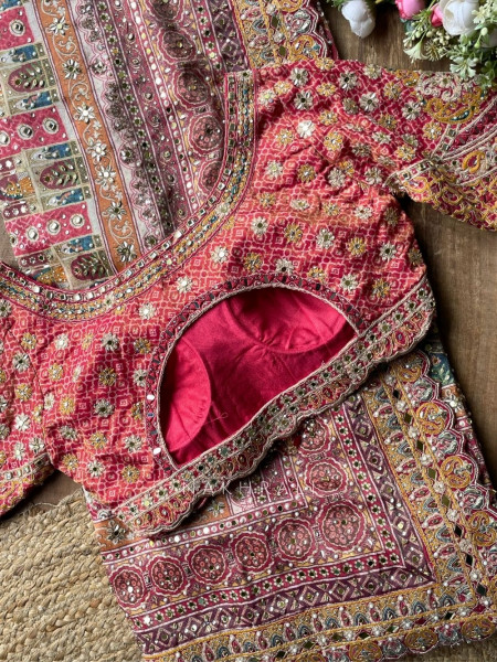 Khwaab Magenta Printed Saree with Sequin Work