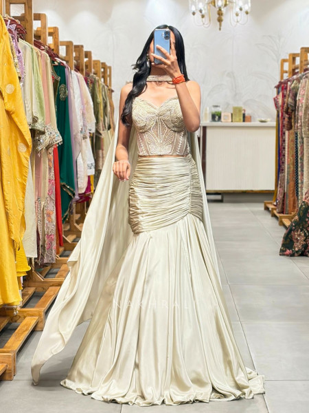 Astraea Night Glam Corset Lehenga Set