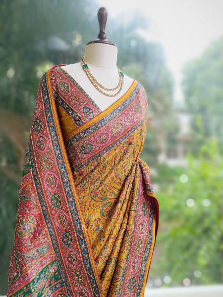 Svarna Vastra Yellow Saree