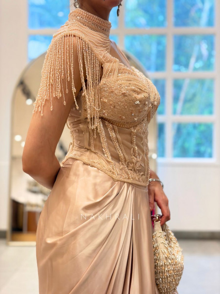 Peach Light Ready-to-Drape Saree