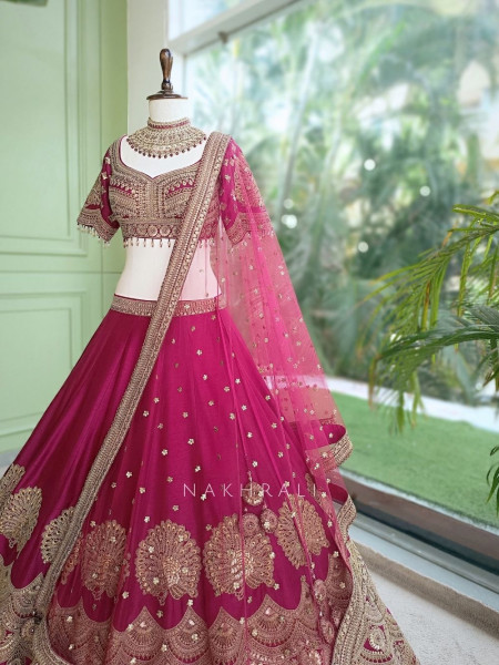 Solis Wine Raw Silk & Soft Tulle Net