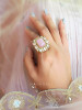 Radiant Bloom Pink Ring with Pink &amp; Red Stones