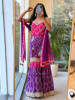 Plum Blossom Ombre Tiered Ensemble Purple Suit Set