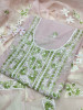Foliage Frost Pink Organza Luxury Dress Material