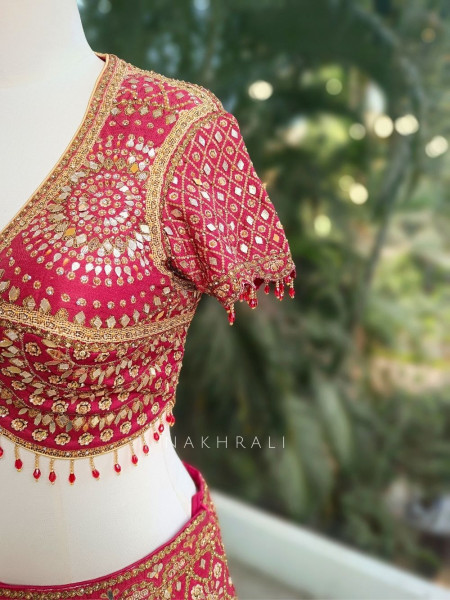 Regalia Maroon Bridal Lehenga with Gota Patti & Sequin Work