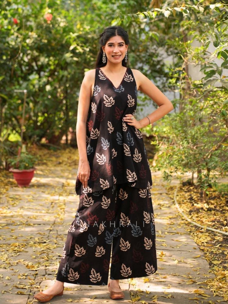 Image of Bela Black Cotton Co-ord Set