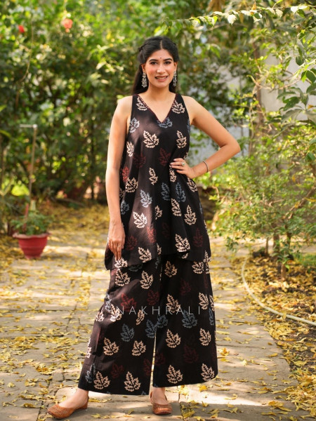 Bela Black Cotton Co-ord Set