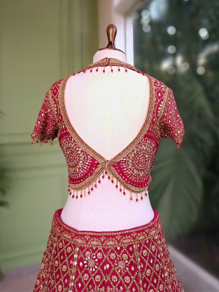 Regalia Maroon Bridal Lehenga with Gota Patti & Sequin Work
