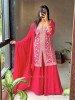 Shivi Magenta Palazzo Suit Set with Intricate Embroidery