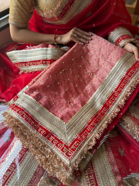 The Saubhagya Red Organza Silk Saree