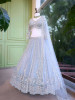 Nirvax Grey Lehenga Set with Cut Dana &amp; Sequin Work