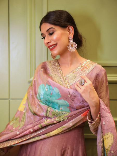Alfaaz Pink Onion Anarkali Set