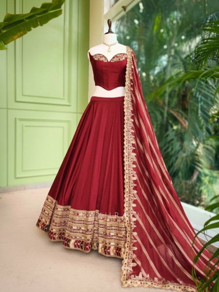 Ruby Enchant Corset Lehenga