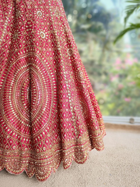 Regalia Maroon Bridal Lehenga with Gota Patti & Sequin Work