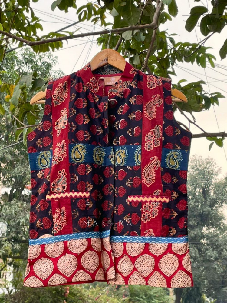 Image of Atrangi Handcrafted Cotton Patchwork Jacket