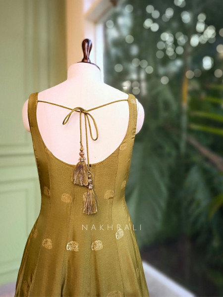 Tavisha Green Banarasi Weave Anarkali