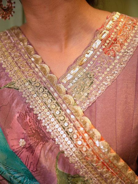 Alfaaz Pink Onion Anarkali Set