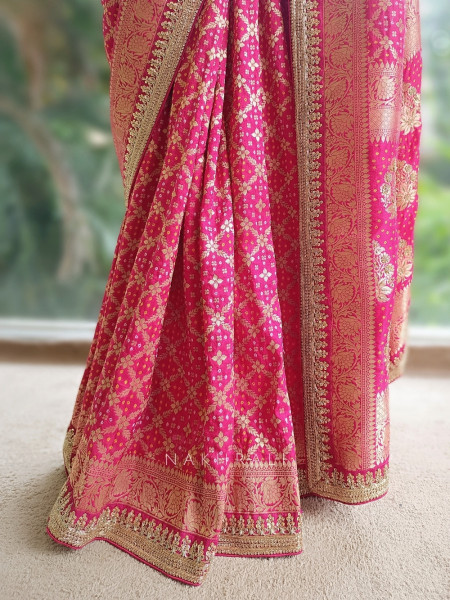 Lavanya Magenta Heritage Saree
