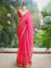 Noor Multicolor Leheriya Saree with Gota Patti Work
