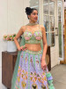 Ophira Green Lehenga with Sequin, Pearl, and Mirror Work
