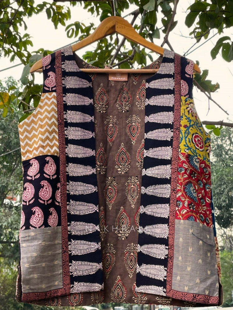 Image of Atrangi Handcrafted Cotton Patchwork Jacket