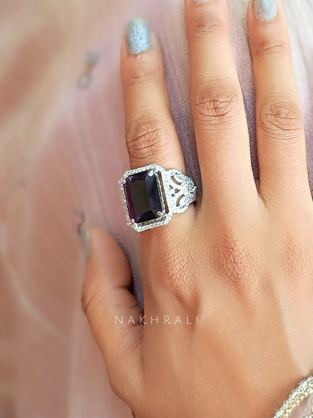 Eternal Royale Purple Statement Ring
