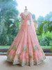 Solaris Petal Pink Satin Silk &amp; Soft Net Lehenga