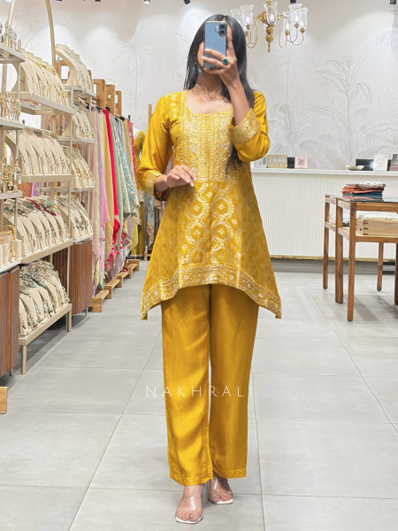 Aarohi Yellow Festive Tunic Set