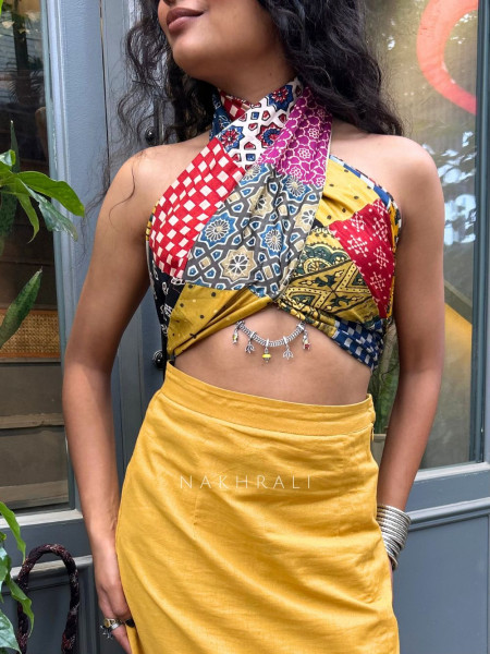 Rangila Multicolor Patchwork Print Dupatta