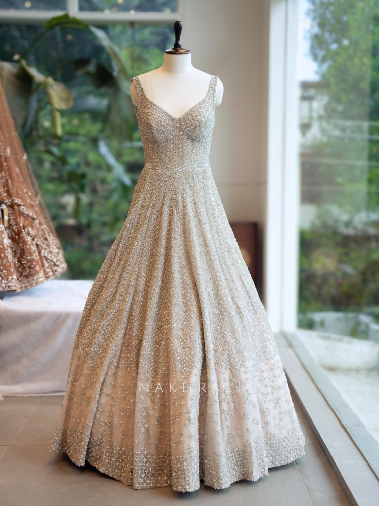 Beige color gown Beige color gown