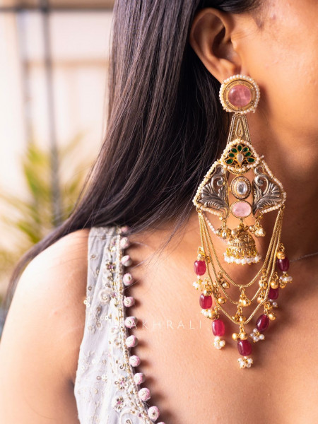 Eternal Grace Pink Dangler Earrings