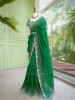 Noorwyn Green Saree with Cut Dana Sequin Work