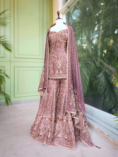 Anika Brown Suit Set with Gota Patti Work