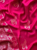 Tavira Magenta Saree with Broad Border and Unstitched Blouse Piece