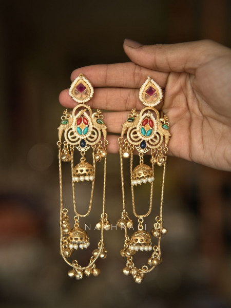 Aurevia Red Heritage Long Earrings