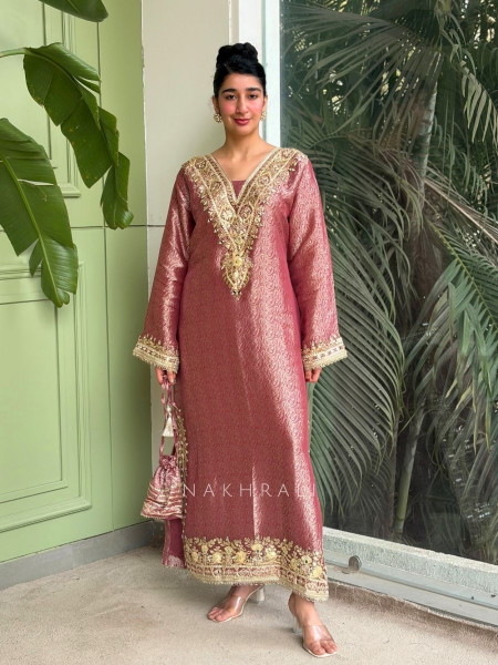 Kyra Gajari  Straight Dress with Mirror Zari Work