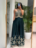 Shasha Green Jumpsuit – Mirror &amp; Embroidery Work