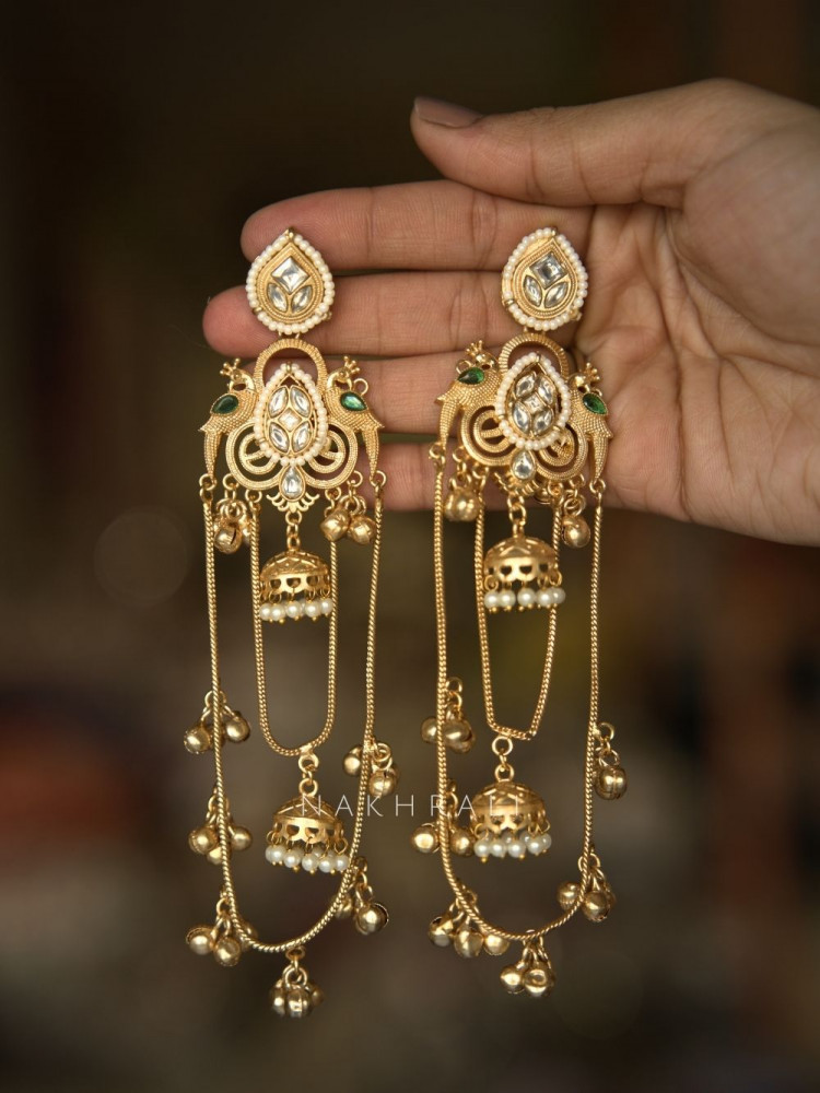 Image of Aurevia White Heritage Long Earrings